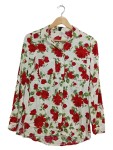 Vorschaubild 1 von Hemdbluse Gr. 34 Blumenmuster Rosen Langarm