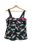 Vorschaubild 1 von Bikinioberteil Flamingo Blumenmuster Gr.52 Schwarz Pink