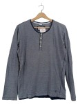 Vorschaubild 1 von Langarmshirt Henley Kragen blau gestreift Gr. 38
