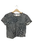 Vorschaubild 1 von T-Shirt Zebra Muster Kurzarm Gr. 36 Schwarz