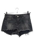Vorschaubild 1 von Jeans Shorts Damen Gr. 36 Schwarz Destroyed Fransen