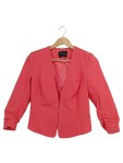 Vorschaubild 1 von Damen Blazer Rosa Gr. 36 S Elegant Spitzenkragen Raffung