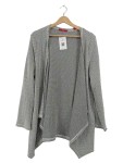 Vorschaubild 1 von Damen Strickjacke Gr. 42 XL Grau Strukturmuster Langarm Viskose