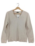 Vorschaubild 1 von Pullover V-Ausschnitt Beige Strickpullover Gr. 38