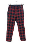 Vorschaubild 1 von Damen Stoffhose Gr. 38 Kariert Rot Blau Tartan Karomuster