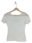 Vorschaubild 1 von T-Shirt Spitze Weiß Gr. 36 Damen