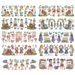 Vorschaubild 2 von Transparent-Sticker Set Kinder Blumen
