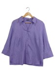Vorschaubild 1 von Hemdbluse Lila Langarm Crinkle Gr. 44