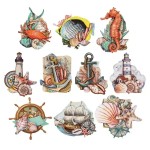 Vorschaubild 2 von 3-D Motive Maritim Bastelset 10 Stück