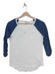 Vorschaubild 1 von Langarmshirt Baseballshirt Gr. 34 Weiß Dunkelgrau