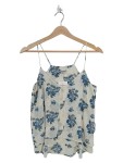Vorschaubild 1 von Blumen Trägertop Weiß Blau Gr. 34 XS
