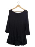 Vorschaubild 1 von Bluse Langarm schwarz Rüschensaum Gr. 42 XL