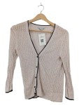 Vorschaubild 1 von Strickjacke Lochmuster Gr. 36 Beige Knopfleiste