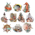 Vorschaubild 1 von 3-D Motive Maritim Bastelset 10 Stück