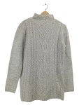 Vorschaubild 1 von Pullover Zopfstrick Gr. 42 Grau Rollkragen