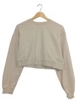 Vorschaubild 1 von Sweatshirt Cropped Beige Langarm Gr. 164
