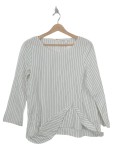 Vorschaubild 1 von Bluse gestreift weiß blau Langarm Gr. 38
