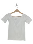 Vorschaubild 1 von Damen T-Shirt Rippstrick Gr. 36 Weiß