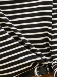 Vorschaubild 3 von Damen Pullover Gestreift Langarm Schwarz XL