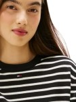 Vorschaubild 5 von Damen Pullover Gestreift Langarm Schwarz XL