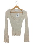 Vorschaubild 1 von Pullover Rippstrick Carmen Ausschnitt Beige Gr. 36