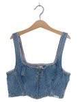 Vorschaubild 1 von Denim Bustier Reißverschluss Größe 36 Blau