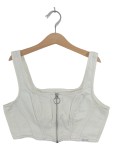 Vorschaubild 1 von Bustier Weiß Größe 36 Reißverschluss Denim