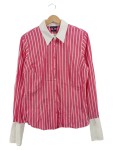 Vorschaubild 1 von Hemdbluse Gr. 40 gestreift Pink Weiß Langarm
