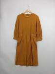 Vorschaubild 2 von Strickkleid Gr. 40 Senfgelb Puffärmel Rundhals