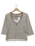 Vorschaubild 1 von Langarmshirt Henley Gr. 38 gestreift Beige