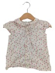 Vorschaubild 1 von Bluse Gr. 74 Blumenmuster Rüschen weiß pink