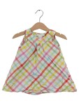 Vorschaubild 1 von Sommerkleid Gr. 74 Mädchen kariert bunt gelb pink blau grün