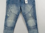 Vorschaubild 4 von Ripped Jeans Herren Gr. W33/50/L Blau Baumwolle Uni Urban 45 cm Knopf