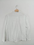 Vorschaubild 2 von Bluse Gr. 44 weiß Lochstickerei Rüschenkragen
