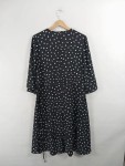 Vorschaubild 2 von Cocktailkleid Schwarz Weiß Gepunktet Gr. 44, 46 Elegant