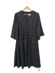 Vorschaubild 1 von Cocktailkleid Schwarz Weiß Gepunktet Gr. 44, 46 Elegant