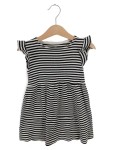 Vorschaubild 1 von Sommerkleid Mädchen Gr. 92 schwarz weiß gestreift Rüschen