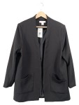 Vorschaubild 1 von Longblazer Damen Gr. 46 Schwarz ohne Verschluss Business Blazer