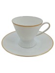 Vorschaubild 1 von Tasse Unterteller Goldrand Porzellan Kaffeetasse