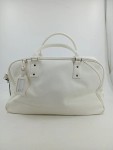 Vorschaubild 2 von Reisetasche Sporttasche 54cm Herren Weiß Leder Logo-Print Sportlich Groß