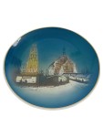 Vorschaubild 1 von Sammelteller Wintermarkt Kirche Blau Goldrand 22cm