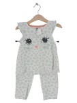 Vorschaubild 1 von Baby Set Katze Motiv Shirt Leggings Gr. 98-104 Weiß Mädchen