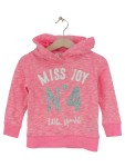 Vorschaubild 1 von Kapuzenpullover Mädchen Gr. 92 Pink Melange Glitzer Schriftzug