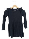 Vorschaubild 1 von Strickkleid Gr. 134 schwarz gerippt Langarm
