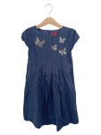 Vorschaubild 1 von Sommerkleid Dunkelblau Schmetterlinge Pailletten Gr. 134