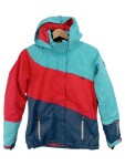 Vorschaubild 1 von Skijacke Colorblock Rot Blau Türkis Gr. 164