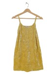 Vorschaubild 1 von Cocktailkleid Samtoptik Gelb Träger Minikleid Gr. 36