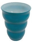 Vorschaubild 1 von Vase Wave Türkis Glas Vintage 13cm