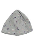 Vorschaubild 1 von Baby Mütze Beanie Segelboote Maritim Grau Gr. 74, 80 6-12M