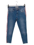 Vorschaubild 1 von Jeans Skinny Fit Gr. 38 Blau Seitenstreifen Rot